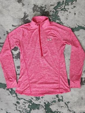 Under Armour Pink Heathered Quarter-Zip Pullover